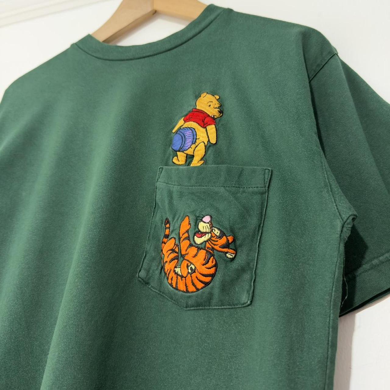 Vintage Pooh & Tigger Embroidered Pocket T Shirt (S)
