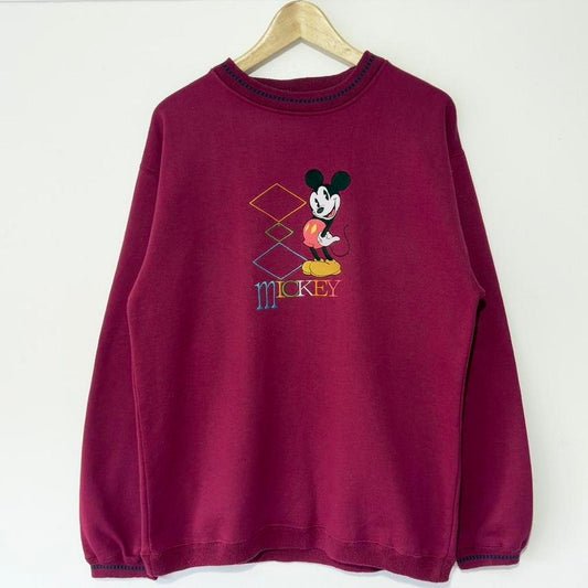 Vintage Mickey Mouse Embroidered 90s Sweatshirt (M)