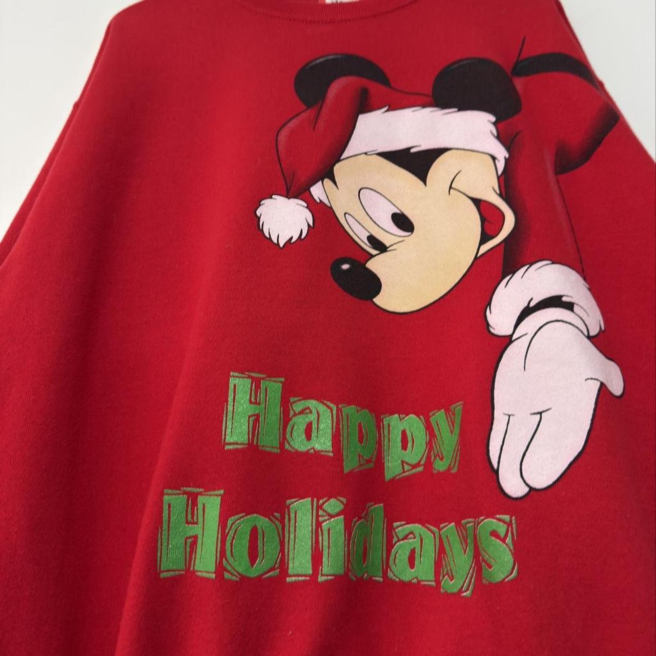 Vintage Santa Mickey Happy Holidays 90s Sweatshirt (L)