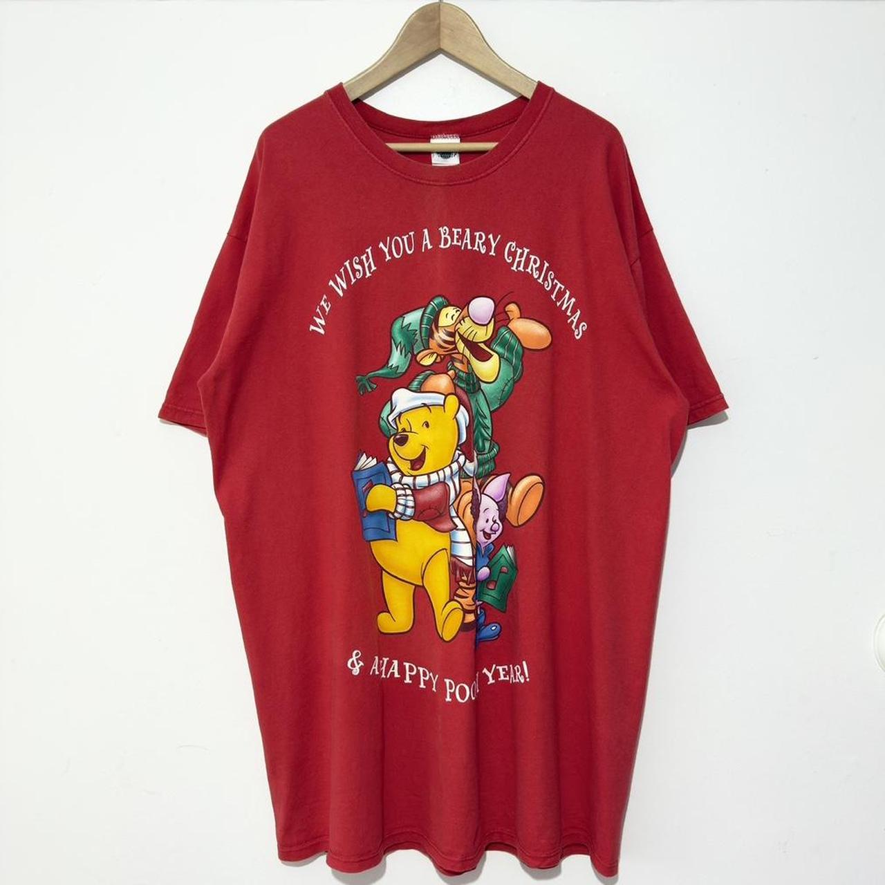 Vintage Pooh & Friends Christmas Carols 90s T Shirt (Long XXL)