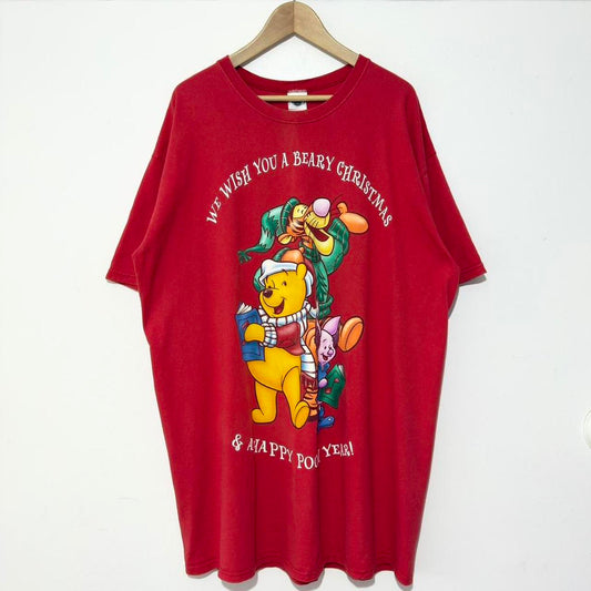 Vintage Pooh & Friends Christmas Carols 90s T Shirt (Long XXL)