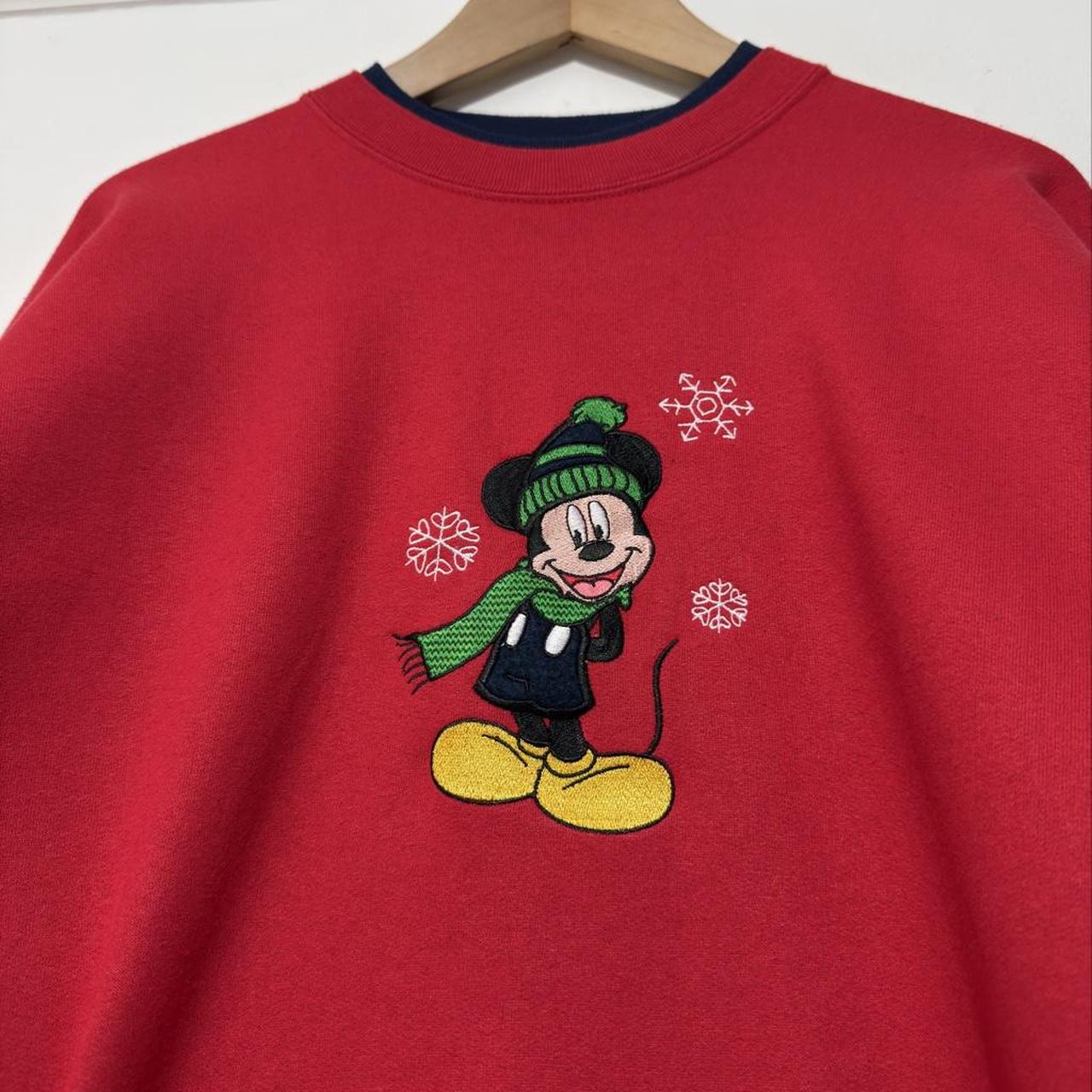 Mickey Mouse Winter Snowflakes 00s Sweatshirt (XL)