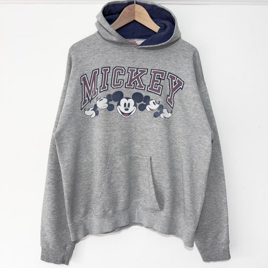 Vintage Mickey Spell Out 90s Hoodie (L)