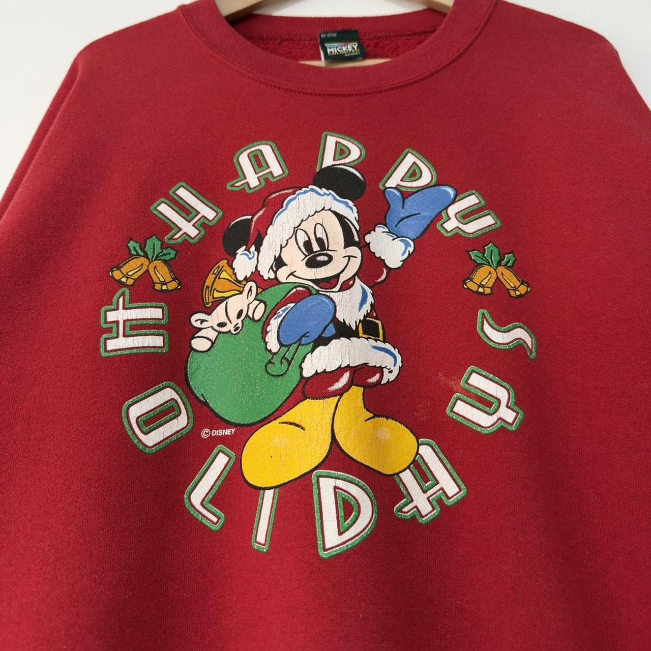 Vintage Mickey Happy Holidays Christmas 90s Sweatshirt (XL)