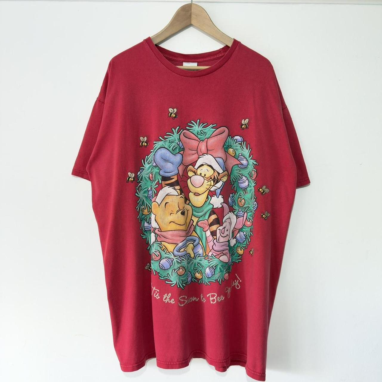 Vintage Pooh & Friends 'Tis The Season to Bee Jolly 00s T Shirt (Long XXL)