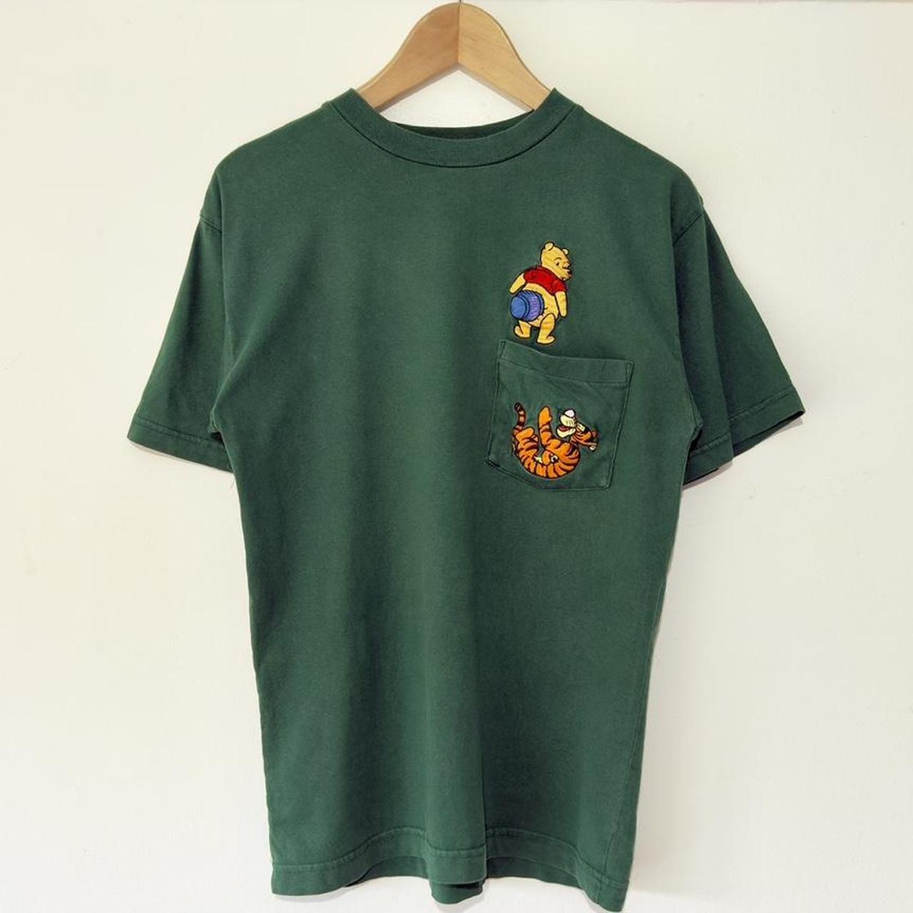 Vintage Pooh & Tigger Embroidered Pocket T Shirt (S)
