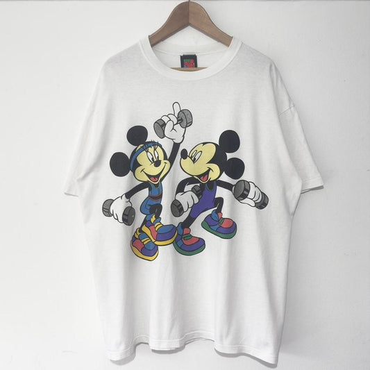 Vintage Mickey & Minnie Gym 90s T Shirt (XL)