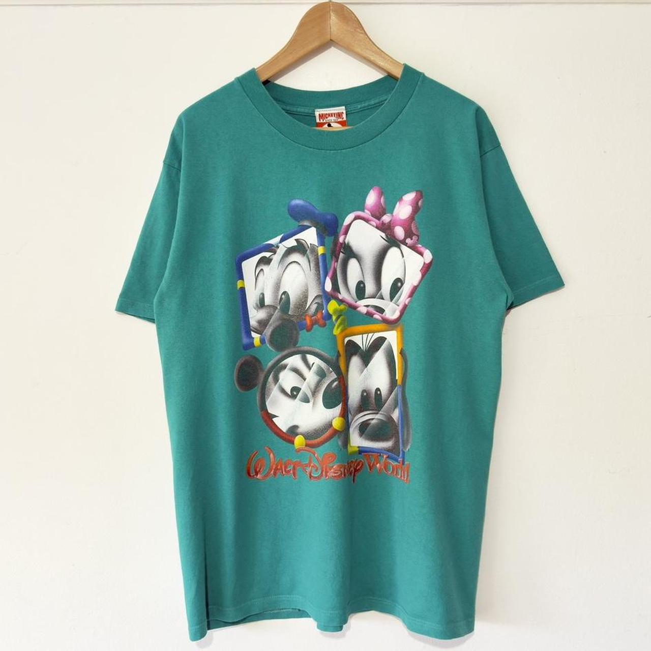 Vintage Walt Disney World Mickey & Friends Faces 90s T Shirt (L)