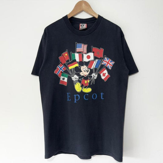 Vintage Mickey Epcot Flags 90s T Shirt (M/L)