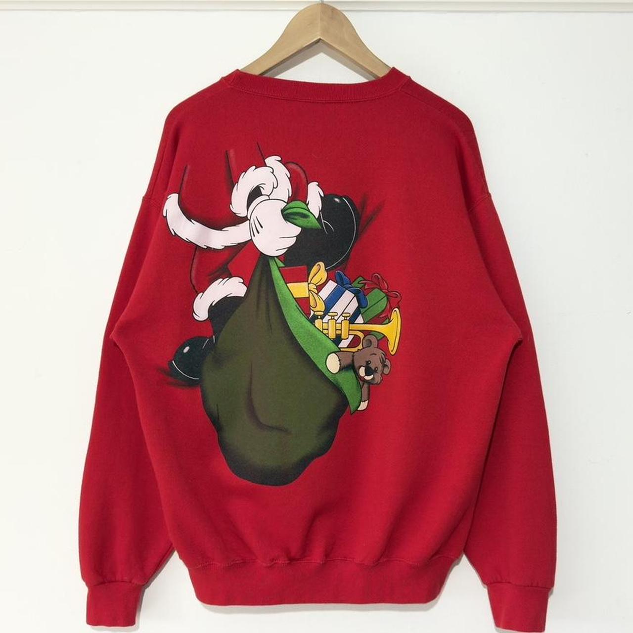 Vintage Santa Mickey Happy Holidays 90s Sweatshirt (L)