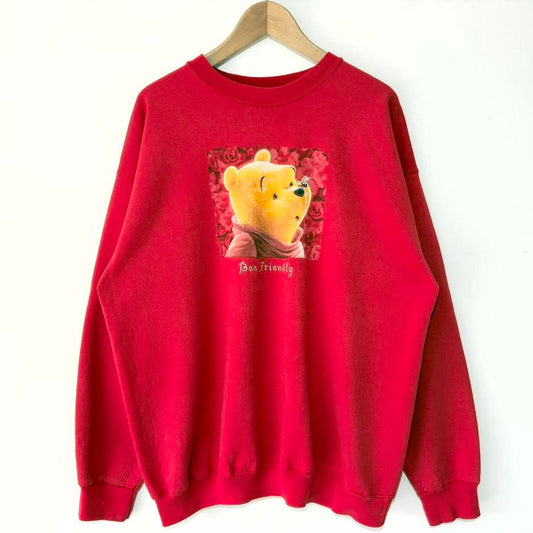 Vintage Pooh Bee Friendly 00s Sweatshirt (L/XL)
