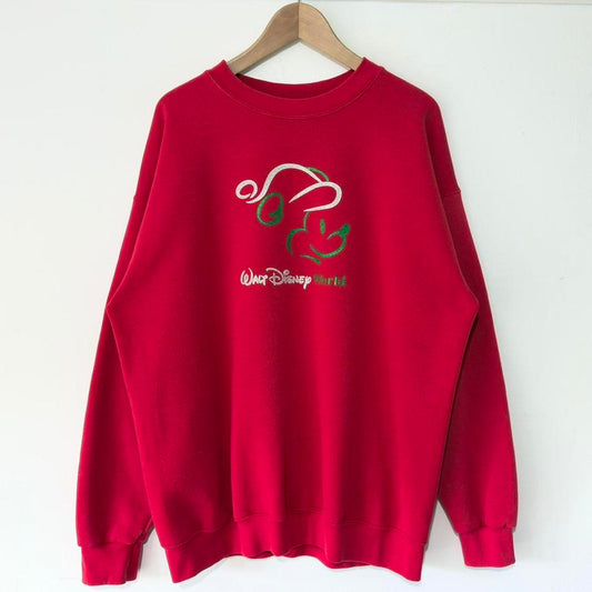 Vintage Walt Disney World Santa Mickey 00s Sweatshirt (XL)