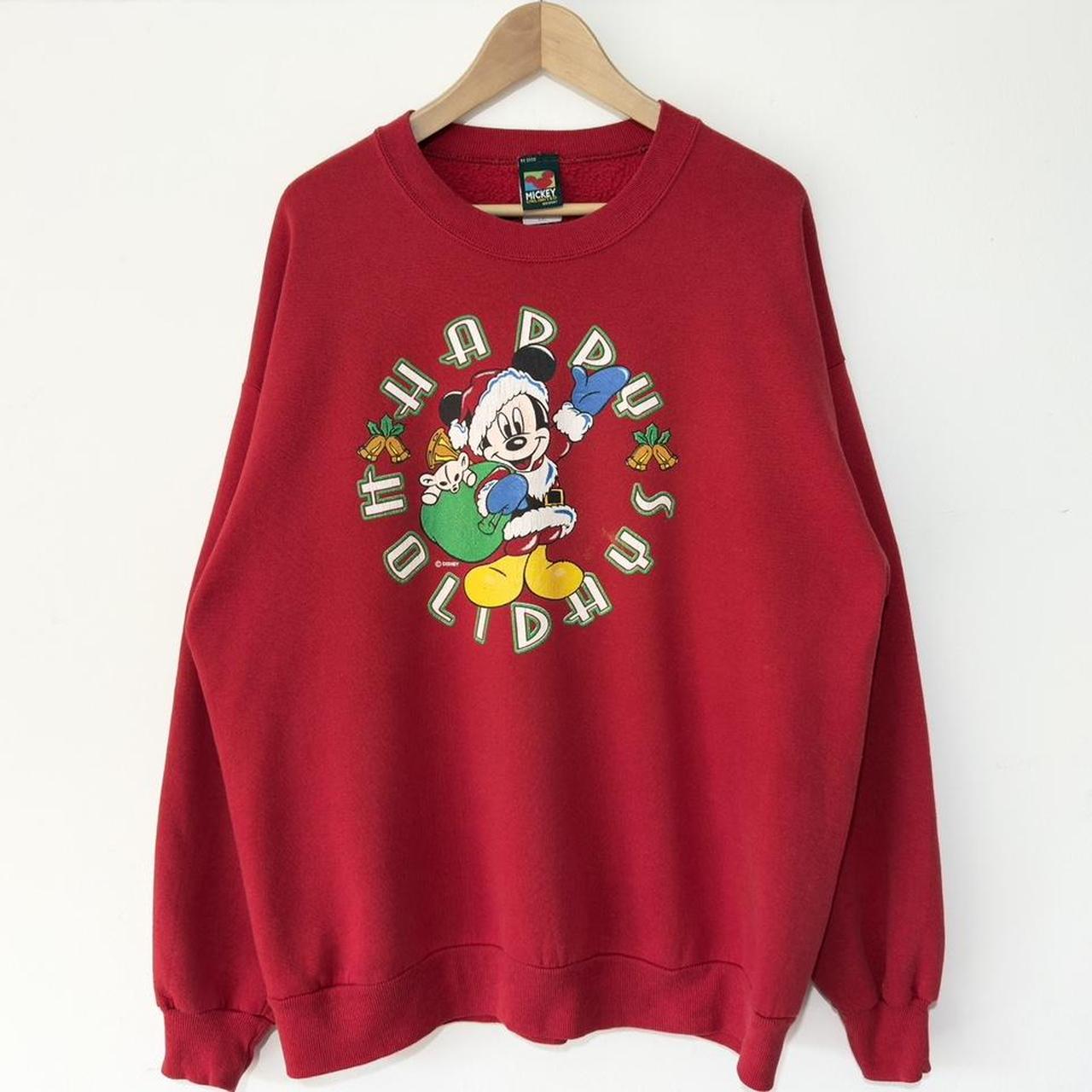 Vintage Mickey Happy Holidays Christmas 90s Sweatshirt (XL)