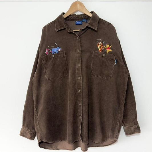Vintage Pooh & Friends Corduroy Shirt (XL)