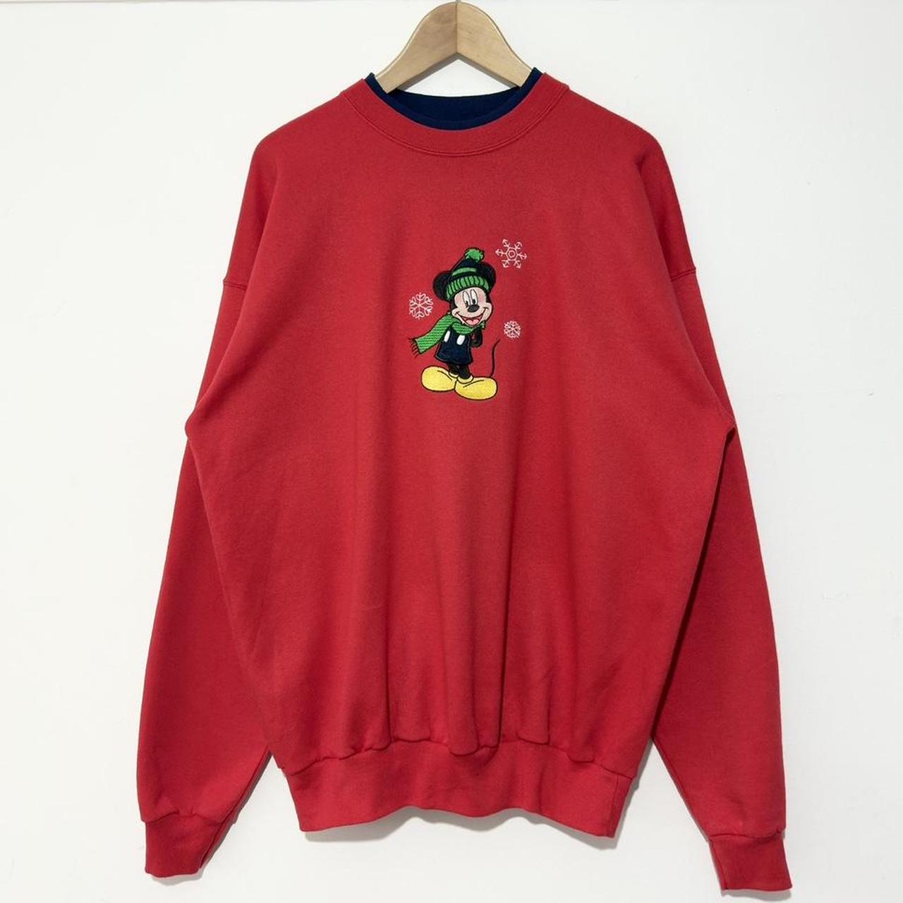 Mickey Mouse Winter Snowflakes 00s Sweatshirt (XL)