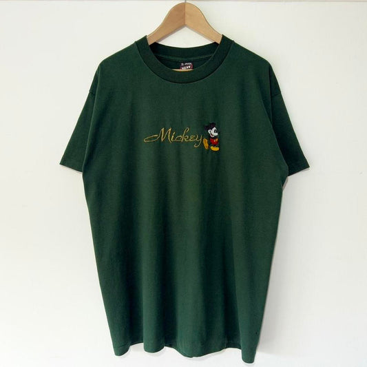 Vintage Mickey Embroidered 90s T Shirt (XL)