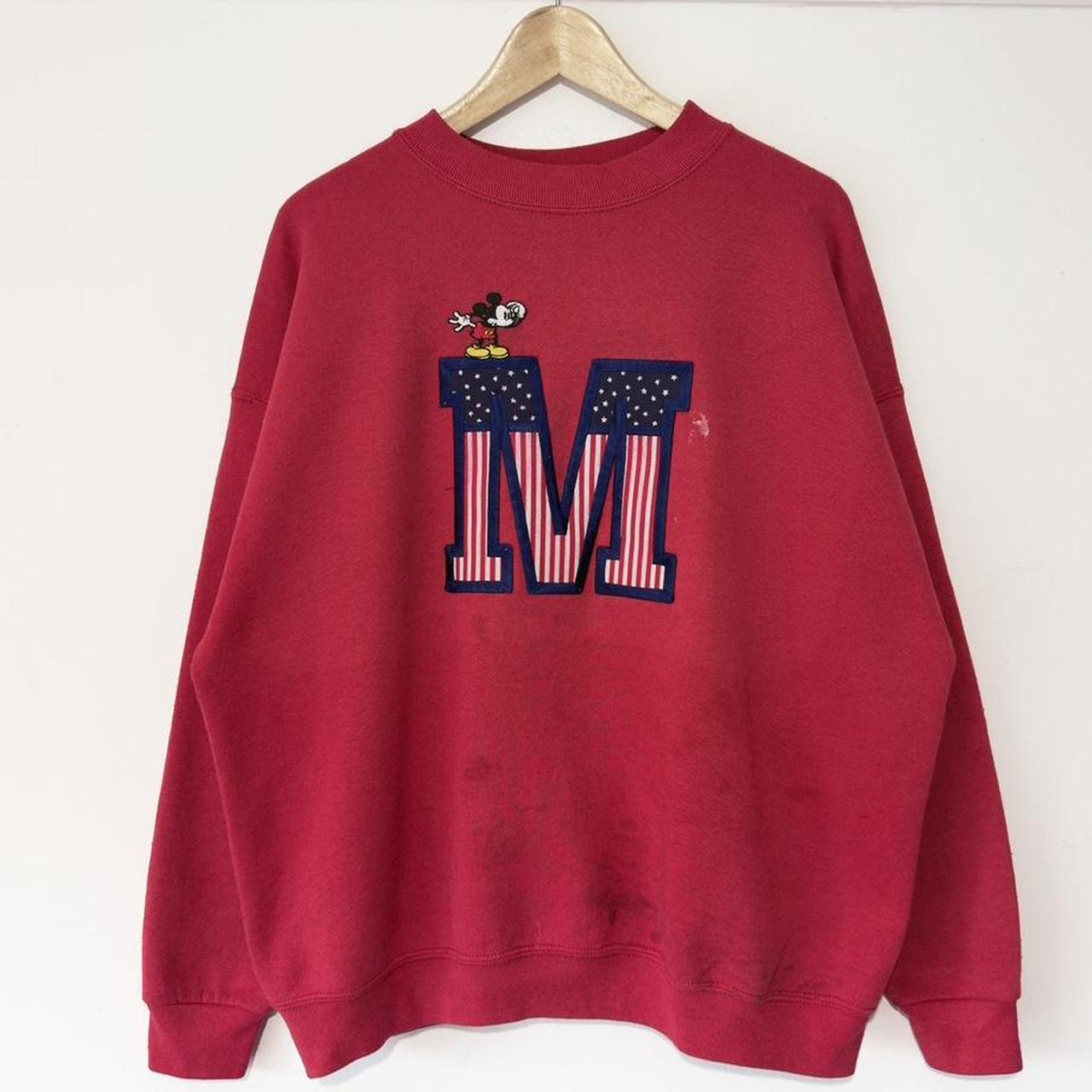 Vintage Mickey Mouse USA Distressed 90s Sweatshirt (L)