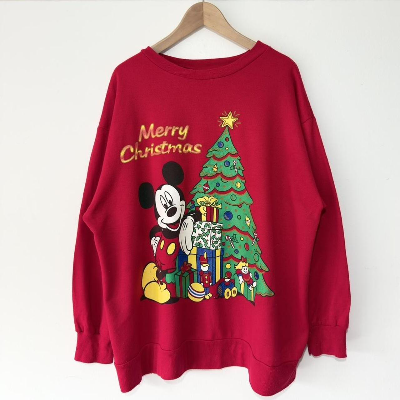 Vintage Mickey Merry Christmas 90s Sweatshirt (XL/XXL)