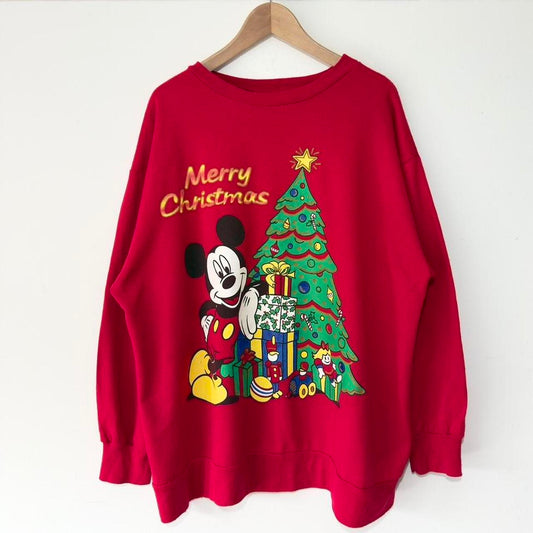 Vintage Mickey Merry Christmas 90s Sweatshirt (XL/XXL)