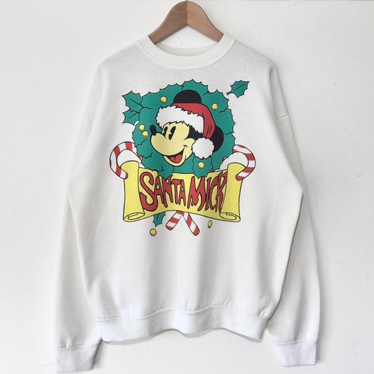 Vintage Santa Mickey 90s Sweatshirt (L)