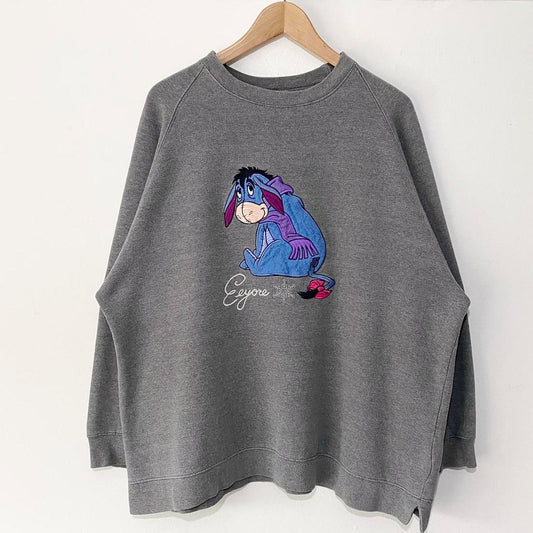 Vintage Eeyore Winter Scarf Sweatshirt (XL)