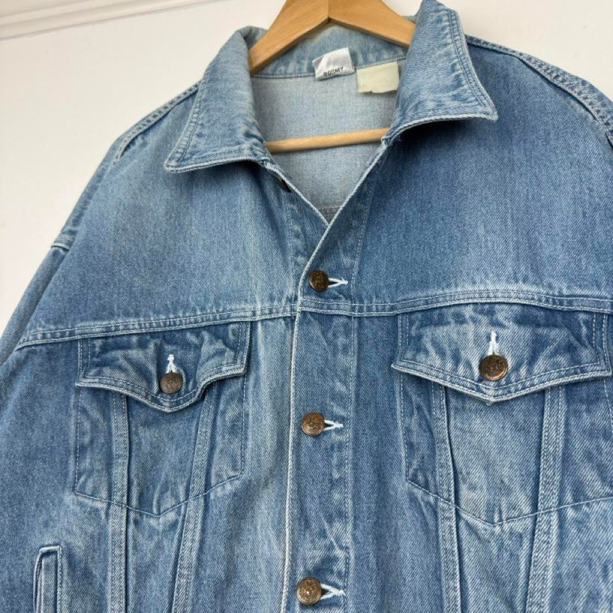 Vintage 90s Mickey & Friends Embroidered Blue Denim Jacket (XL)
