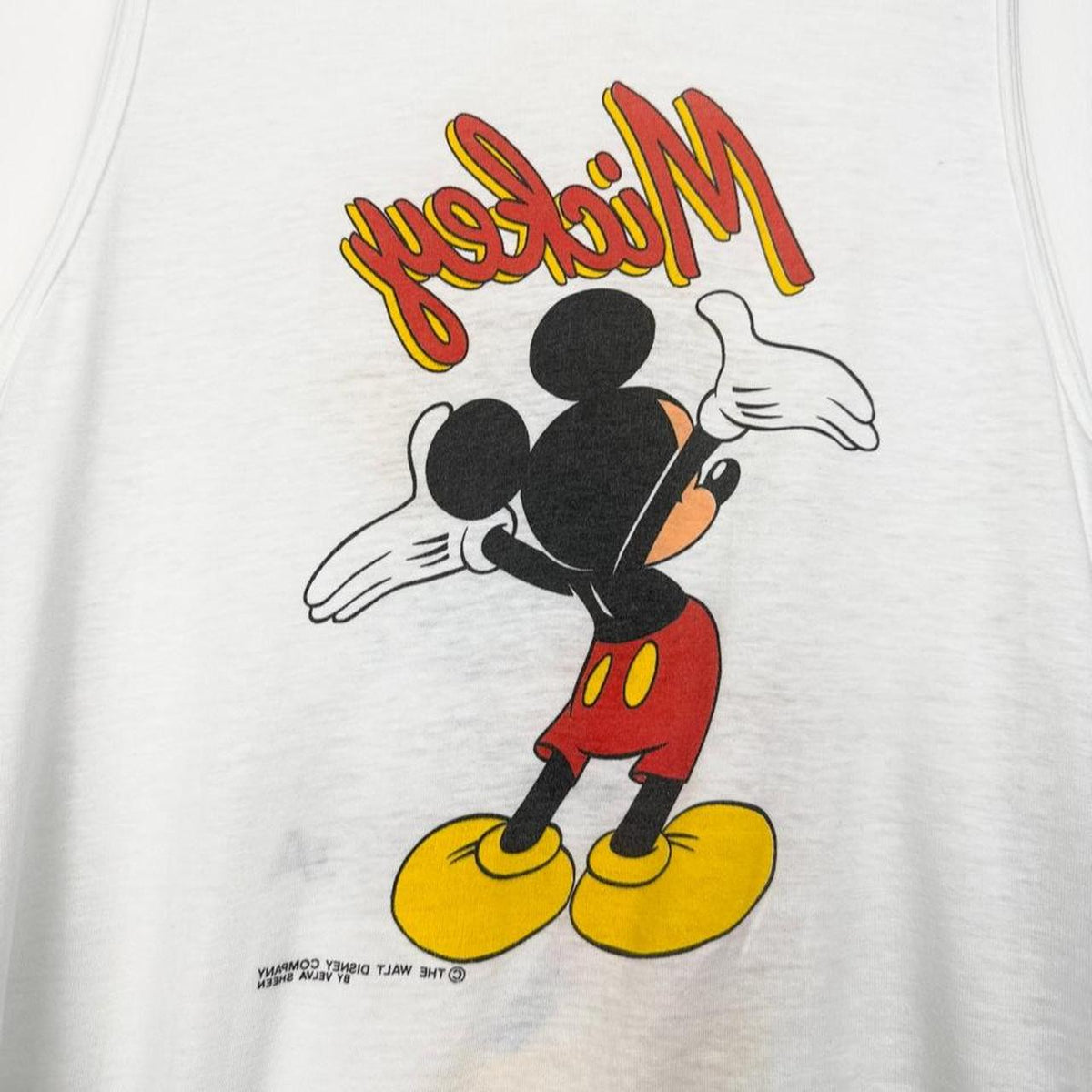 Vintage 90s Mickey Mouse White Vest Tank Top (M)