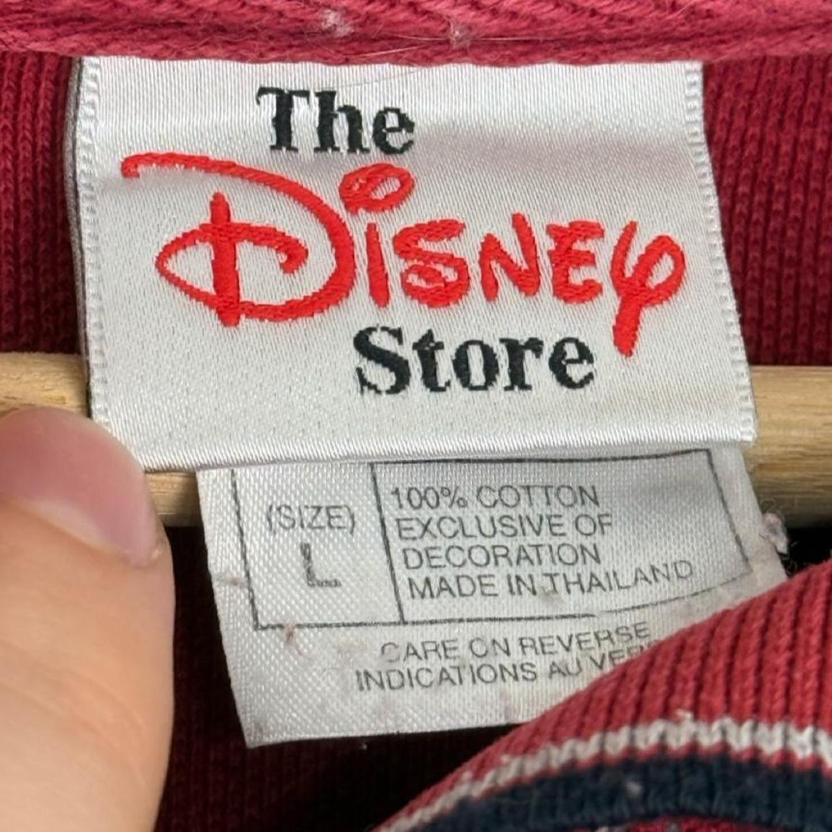 Vintage 00s Mickey Mouse Embroidered Red Polo Shirt (L)