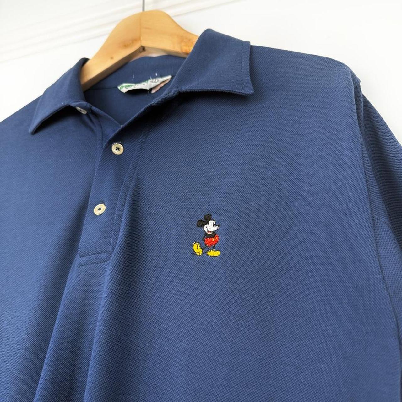 Vintage 90s Mickey Mouse Embroidered Navy Blue Polo Shirt (S)