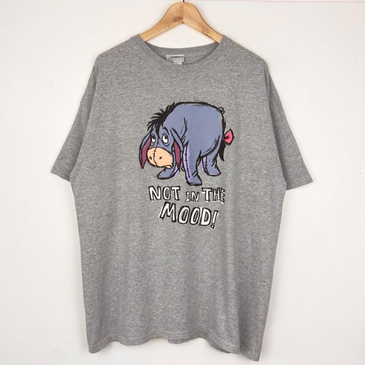 Walt Disney World Eeyore Not In The Mood 2000s Grey T Shirt (XL)