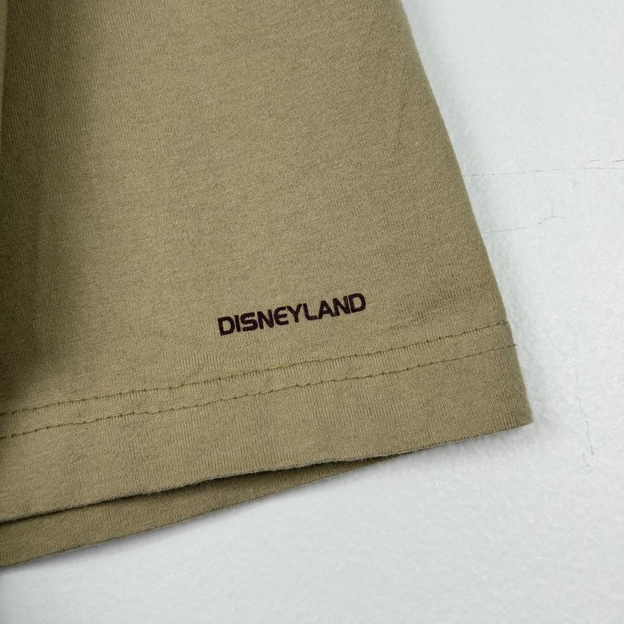 Vintage 00s Disneyland Mickey Mouse Surfing Khaki Polo Shirt (XL/XXL)