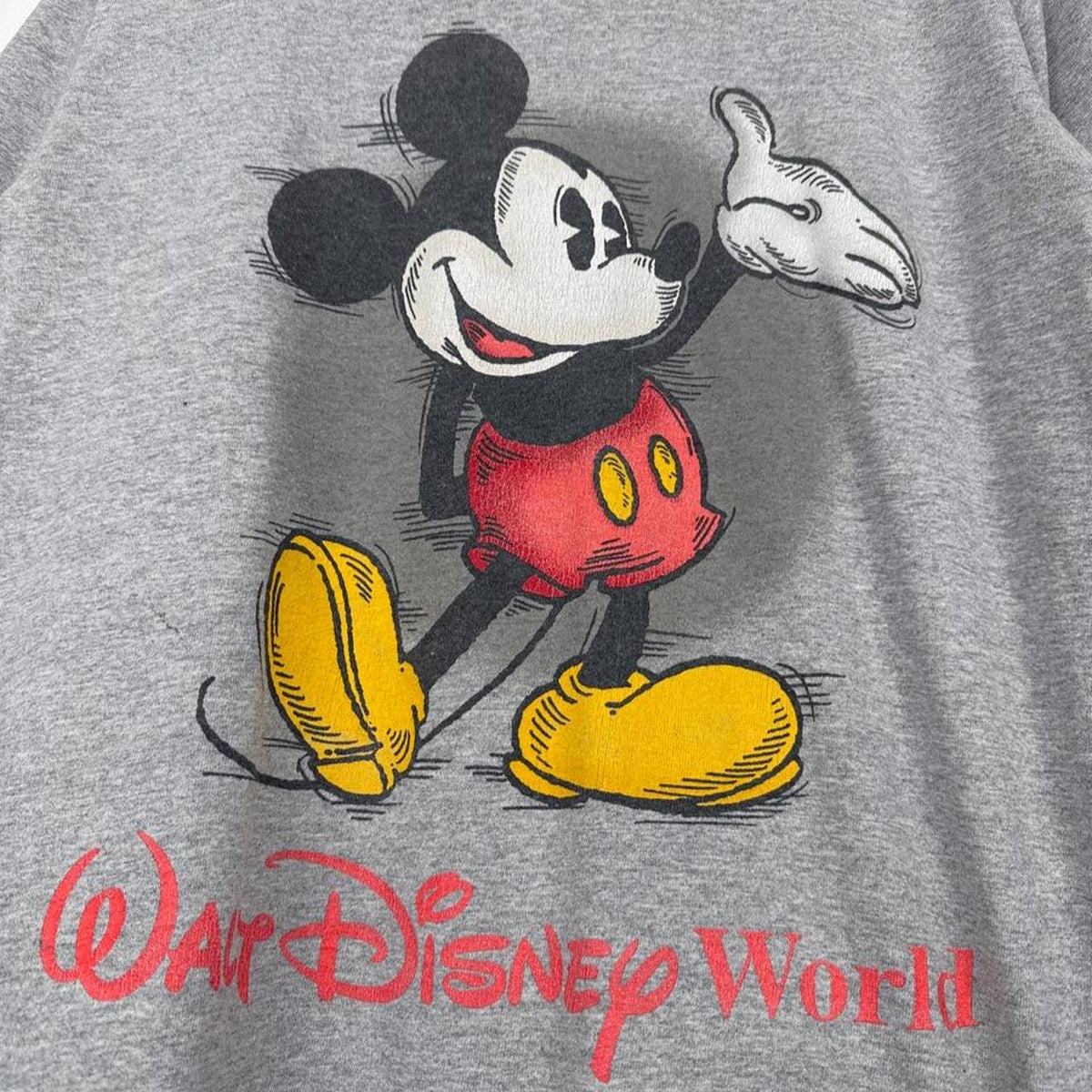 Vintage 00s Walt Disney World Mickey Grey T Shirt (S)