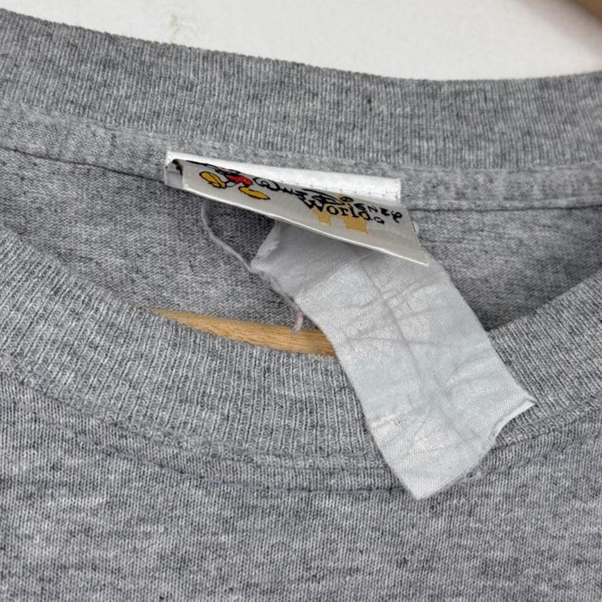 Vintage 00s Walt Disney World Mickey Grey T Shirt (S)