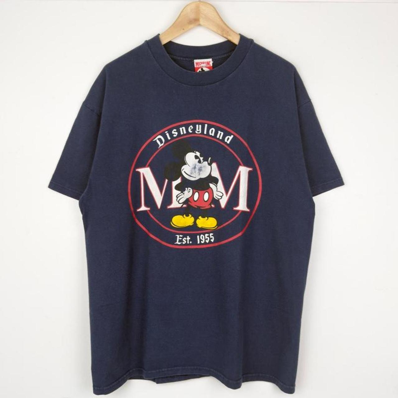 Vintage 90s Disneyland Mickey Mouse Est. 1955 Navy Blue T Shirt (XL)