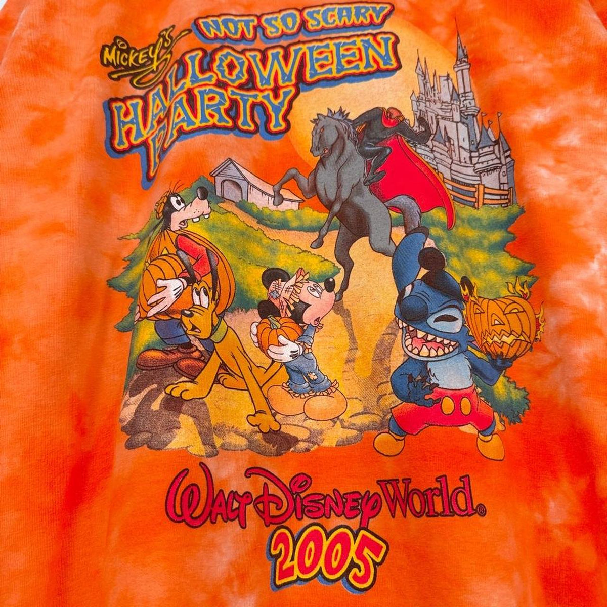 Vintage 2005 Magic Kingdom Halloween Party Orange T Shirt (M)