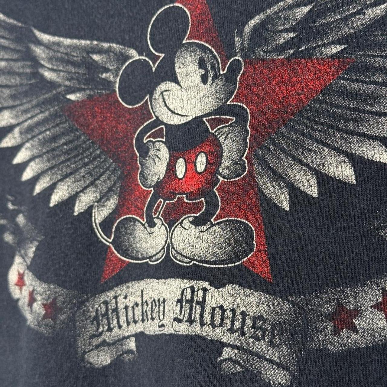 Vintage 00s Mickey Mouse Wings Dark Navy T Shirt (XL)