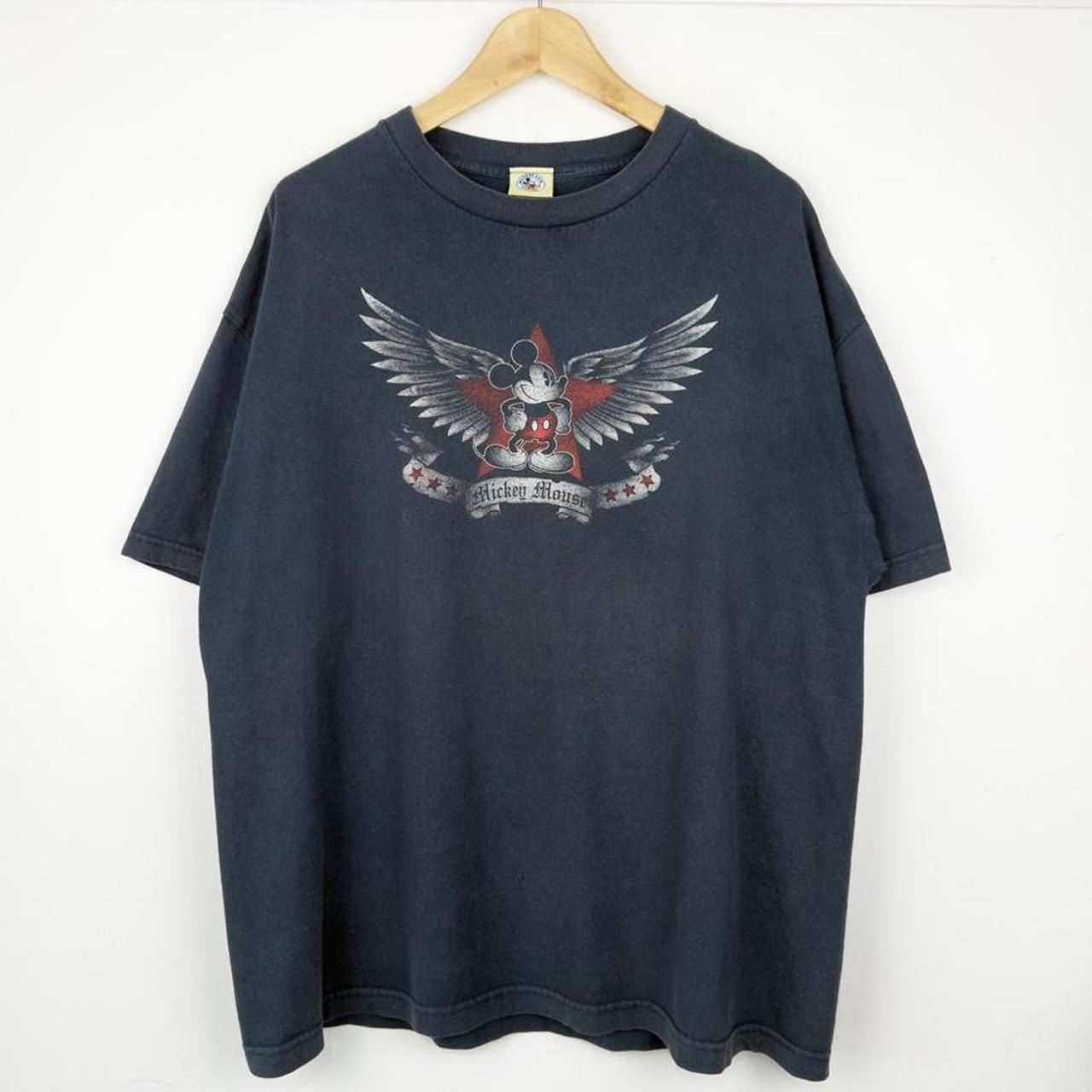 Vintage 00s Mickey Mouse Wings Dark Navy T Shirt (XL)