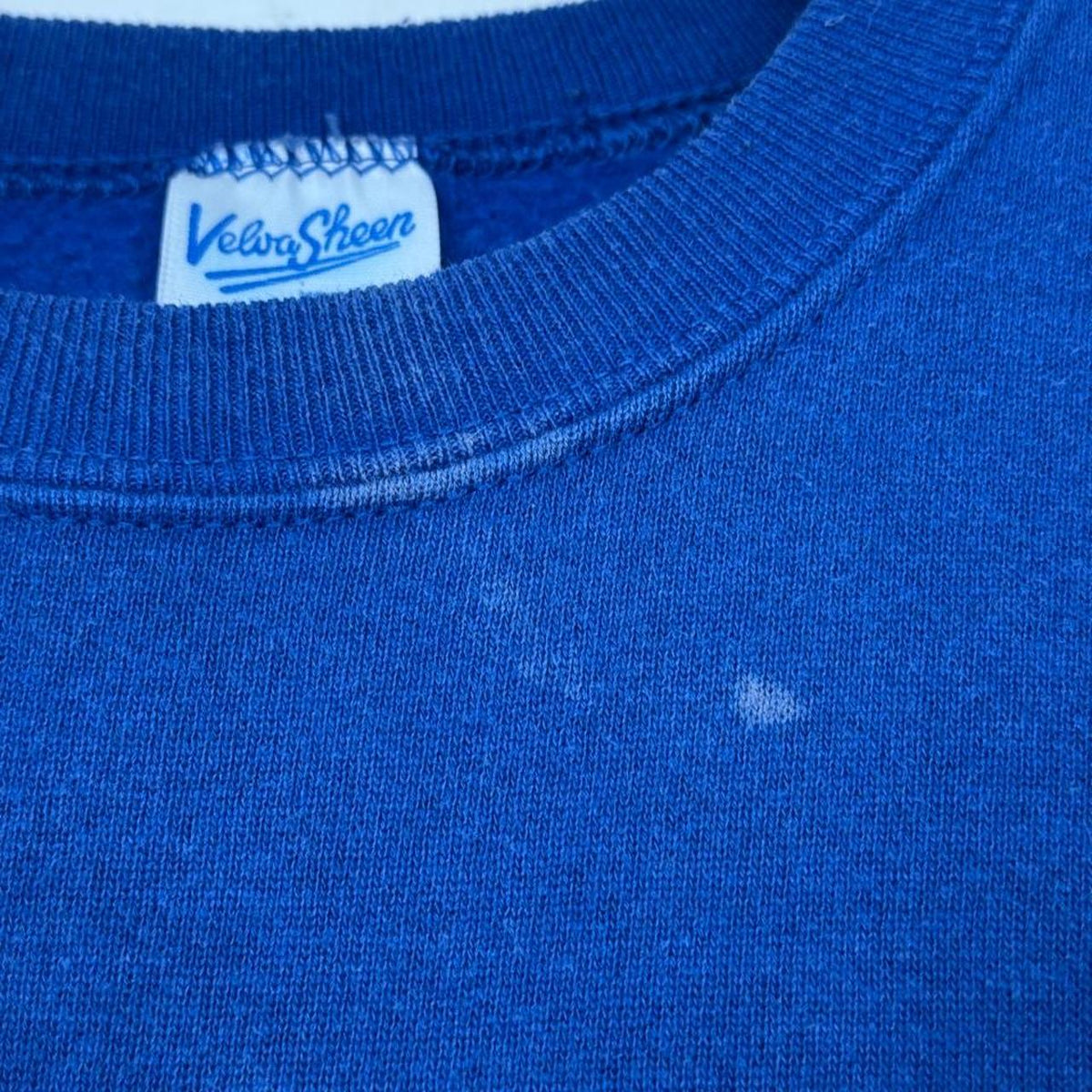 Vintage 90s Mickey Mouse Embroidered Blue Sweatshirt (Youth XL, Adult XS)