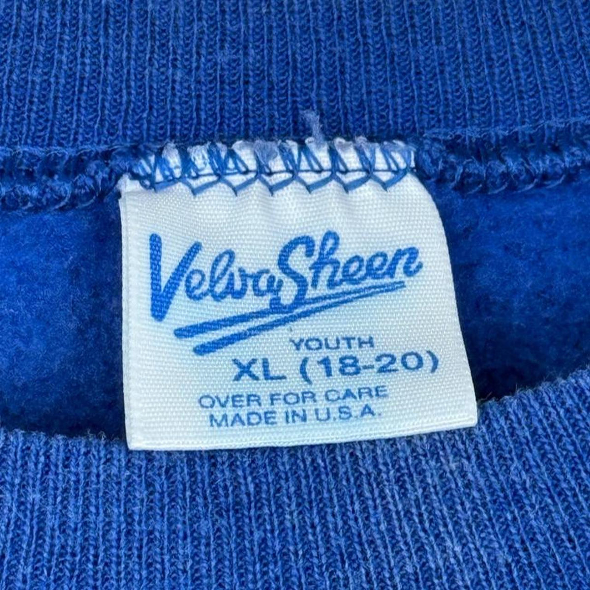 Vintage 90s Mickey Mouse Embroidered Blue Sweatshirt (Youth XL, Adult XS)