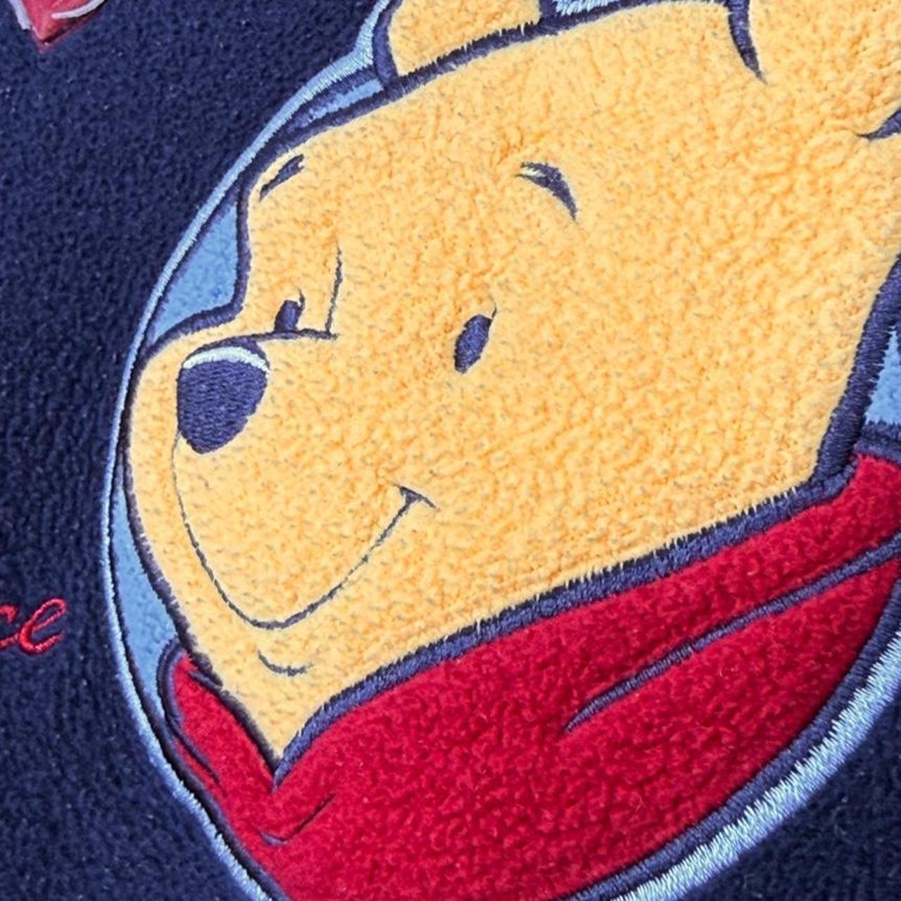 Vintage 00s Winnie the Pooh No Bother Bear Navy Blue Fleece Sweatshirt (S)