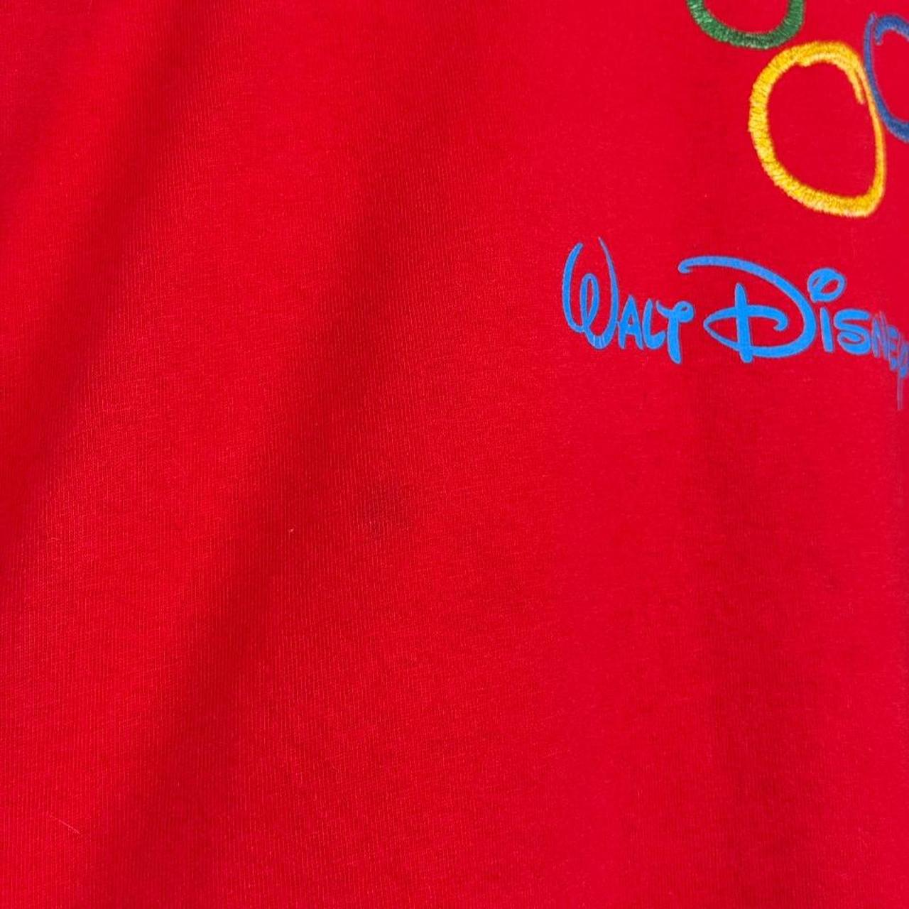 Vintage 00s Walt Disney World Mickey Emblem Red T Shirt (XXL)
