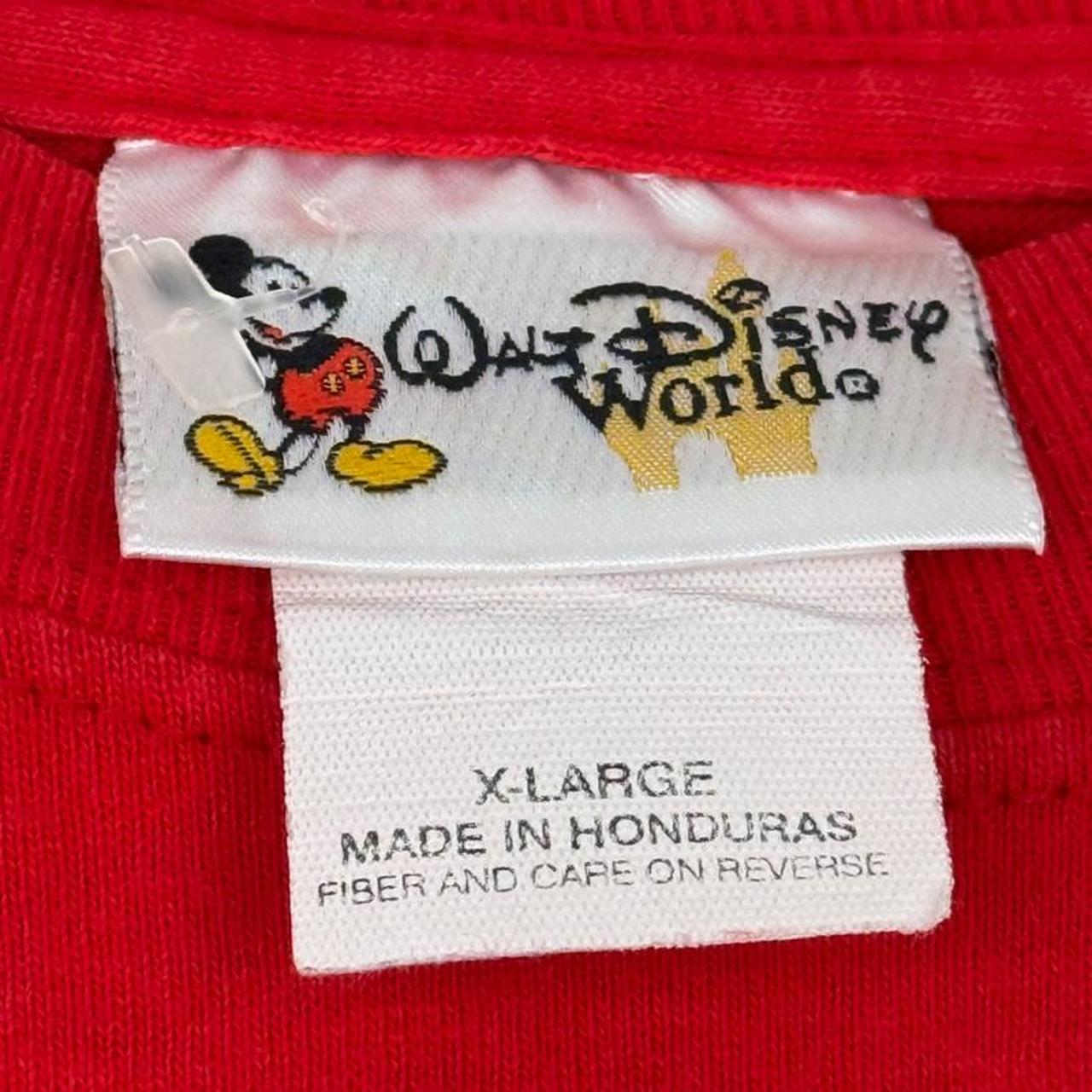 Vintage 00s Walt Disney World Mickey Emblem Red T Shirt (XXL)
