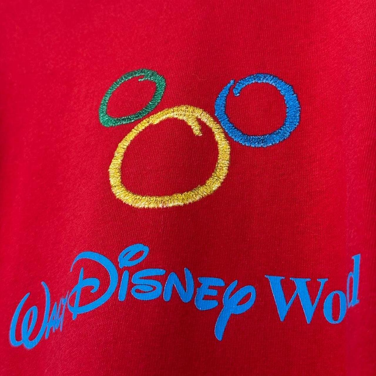 Vintage 00s Walt Disney World Mickey Emblem Red T Shirt (XXL)