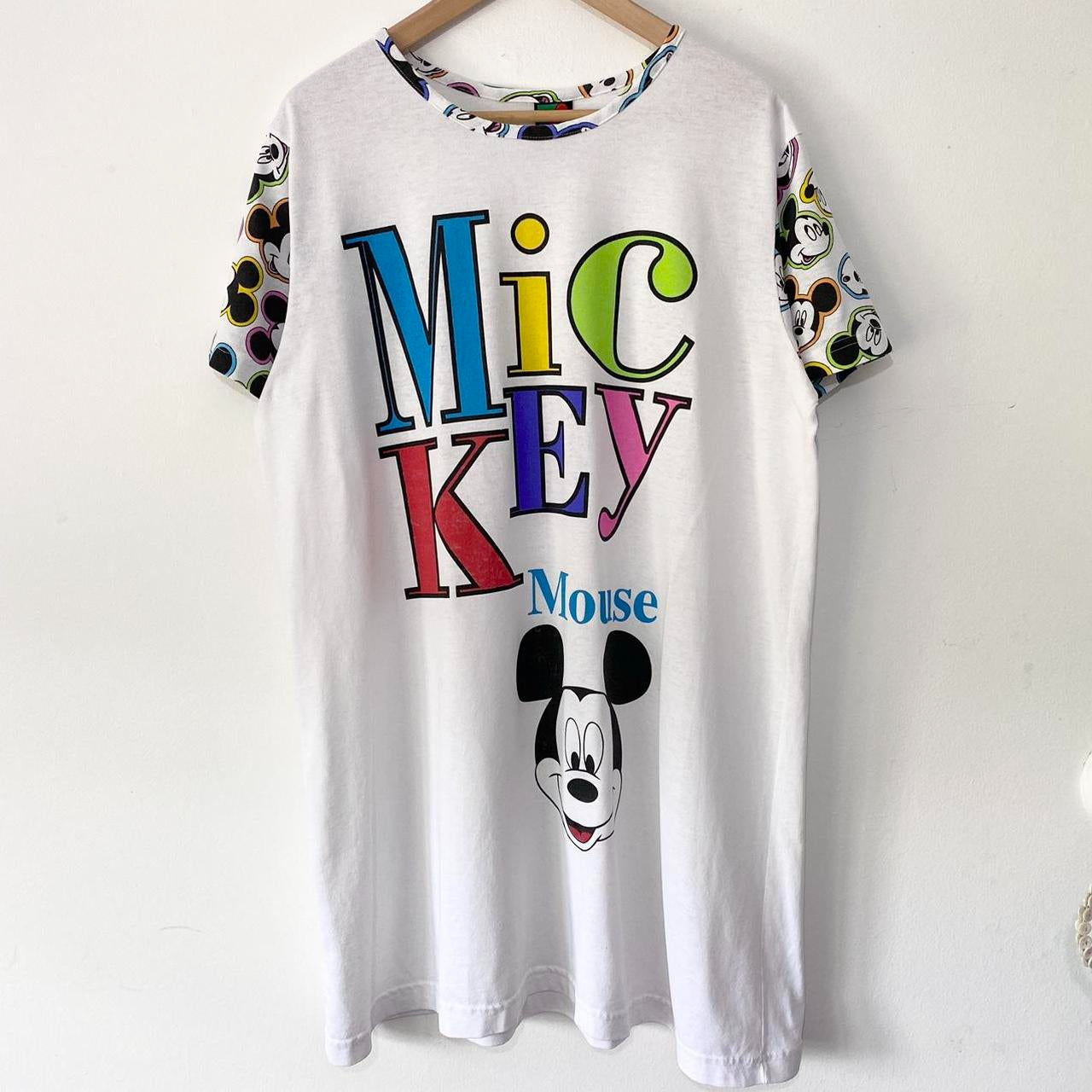 Vintage Mickey Mouse Multicoloured 90s T Shirt (XL)