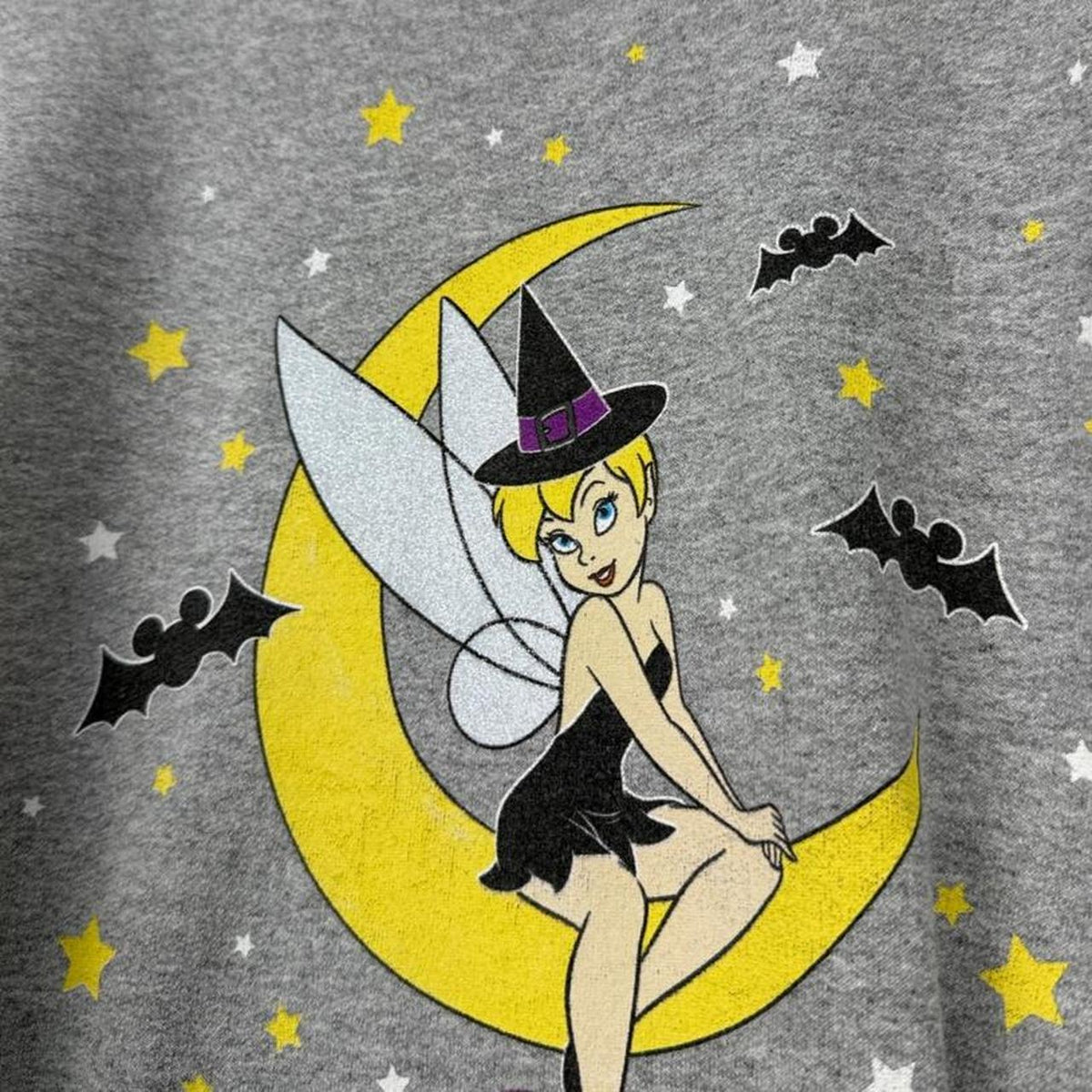 Vintage 00s Tinker Bell Halloween Grey Sweatshirt (L)