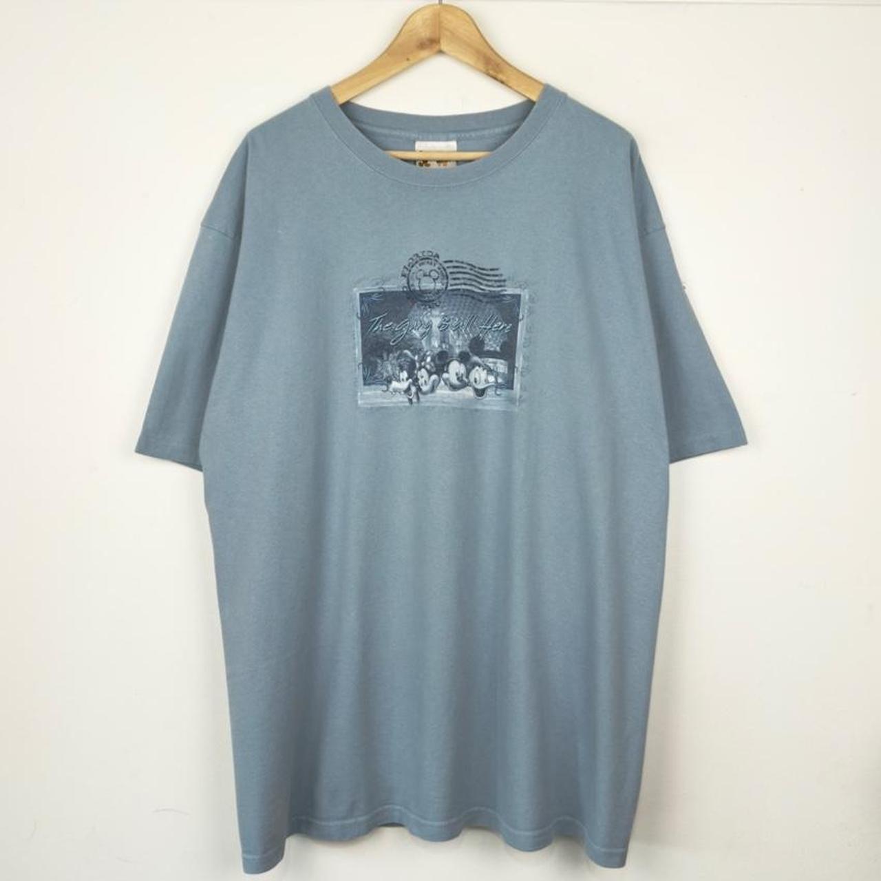 Vintage 00s Walt Disney World Postcard Blue T Shirt (XXL)