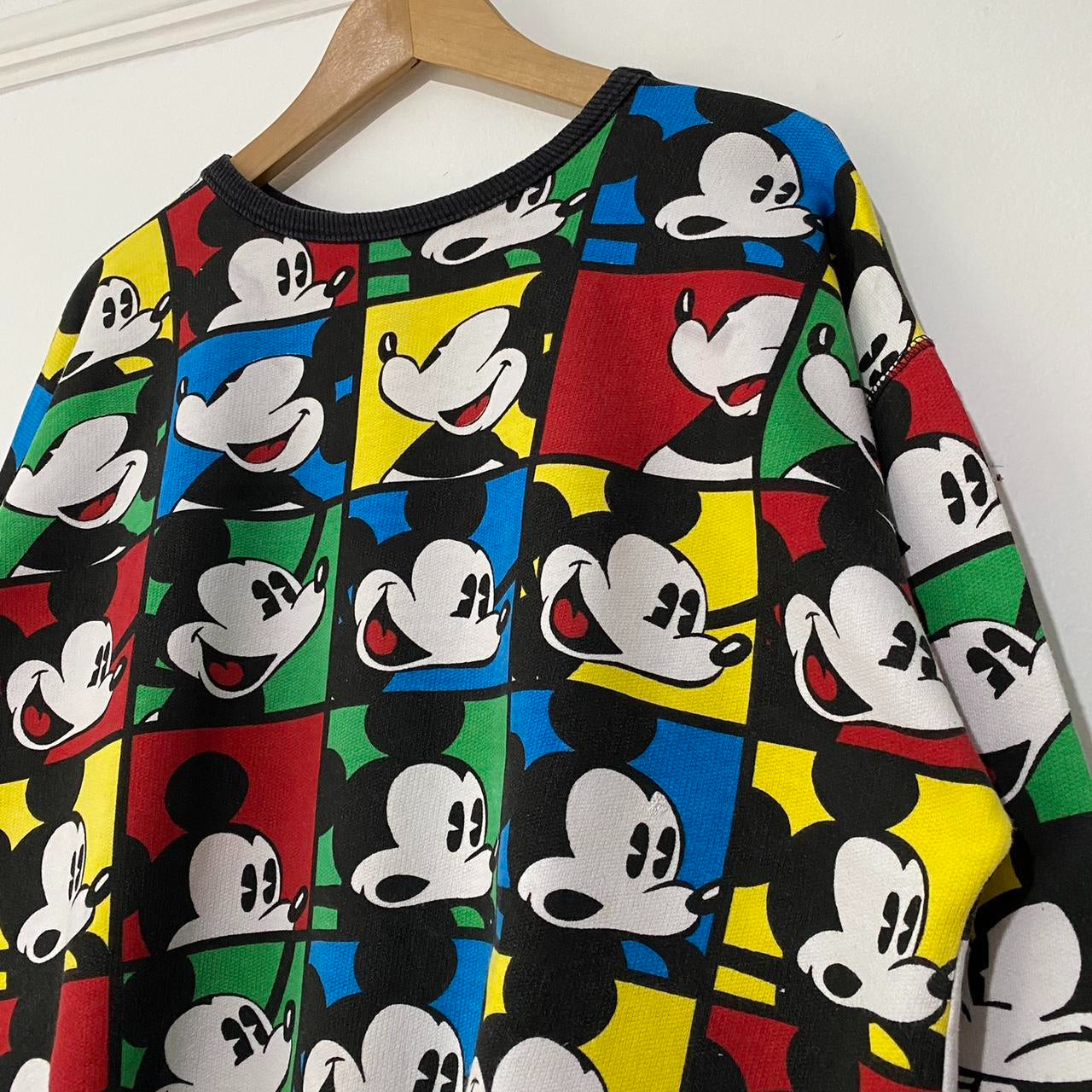 Vintage Mickey & Co Colour Squares Sweatshirt (M)