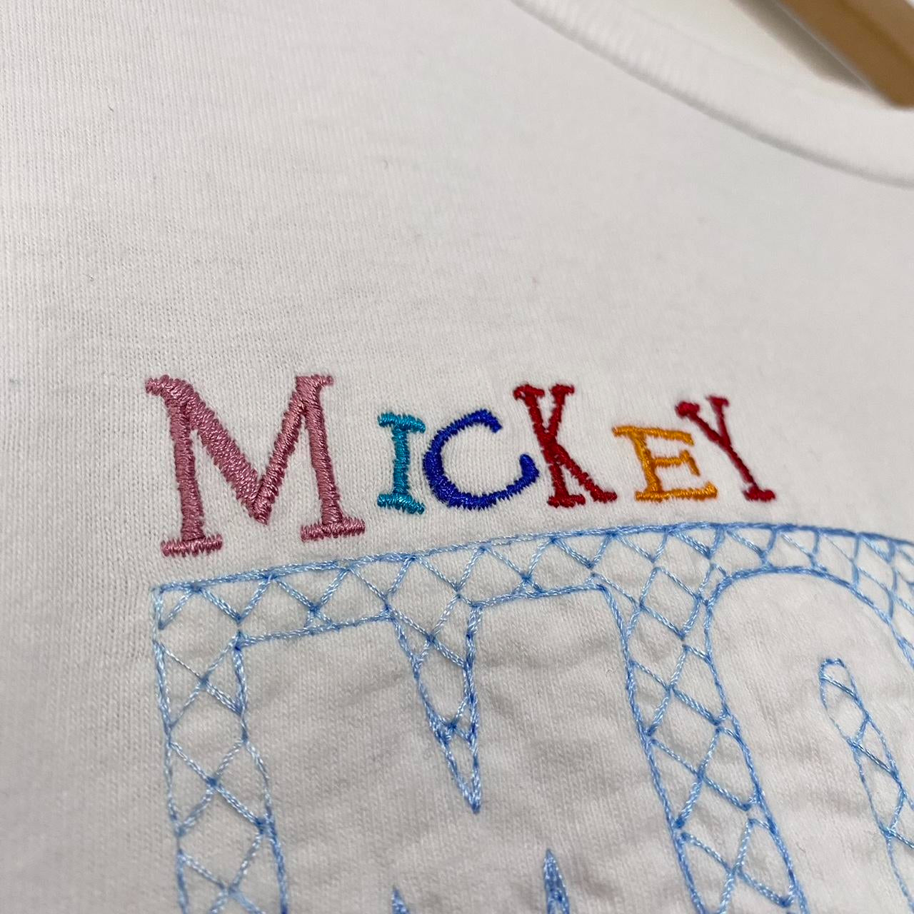 Vintage Mickey Mouse Embroidered 90s T Shirt (XL)