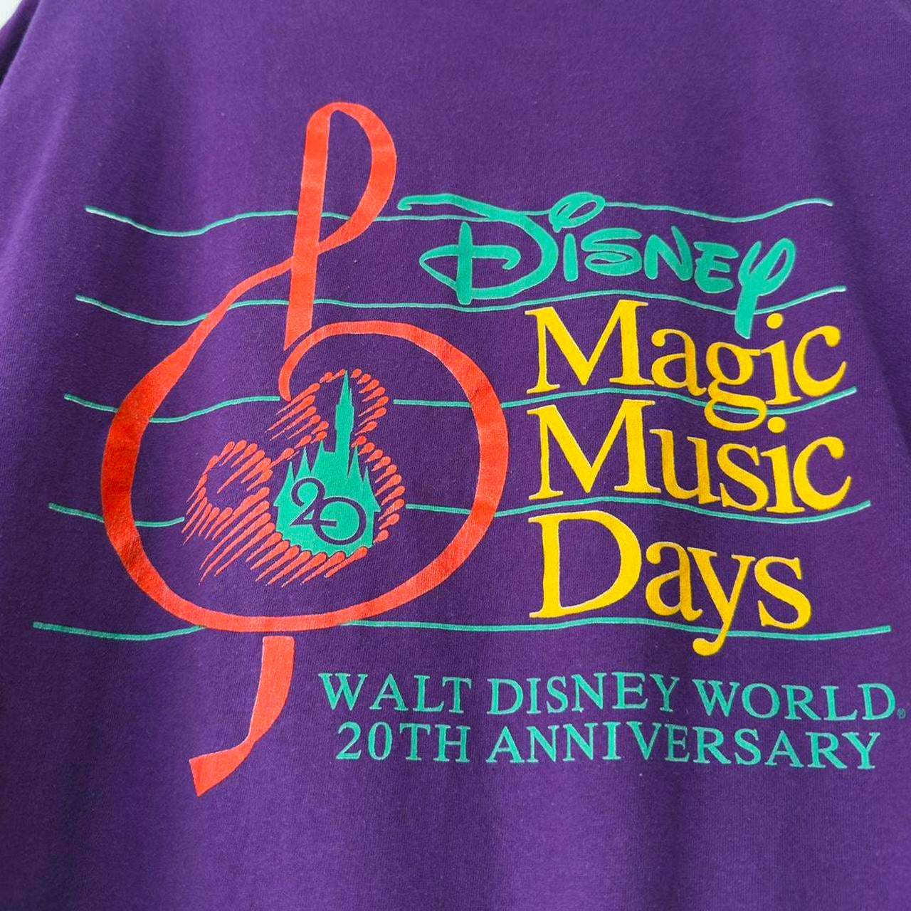 Vintage Magic Music Days Disney World 20th Anniversary 1991 T Shirt (XL)