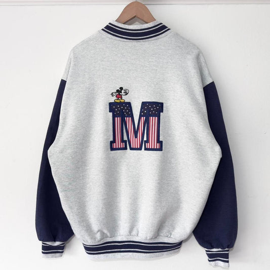 Vintage Mickey Mouse USA 90s Varsity Jacket (L)